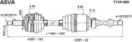 Вал ASVA TYXP-909