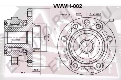 Ступица колеса ASVA VWWH-002