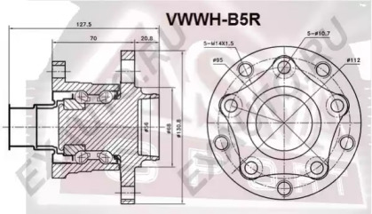 Ступица колеса ASVA VWWH-B5R