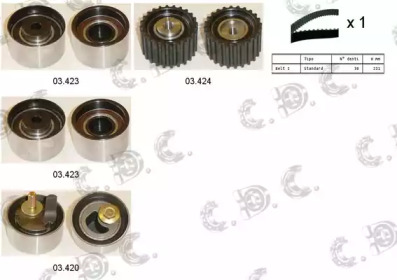 Комплект ремня ГРМ AUTOKIT 04.5182