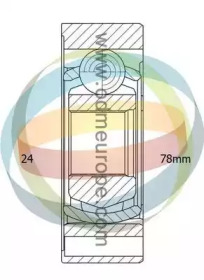 Шарнир, продольный вал ODM-MULTIPARTS 12-156001