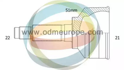 Шарнирный комплект ODM-MULTIPARTS 12-351989