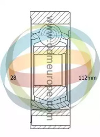 Шарнирный комплект ODM-MULTIPARTS 14-216100