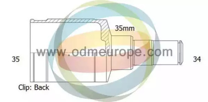 Шарнирный комплект ODM-MULTIPARTS 14-236093