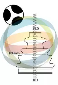 Комплект пылника, приводной вал ODM-MULTIPARTS 21-990418