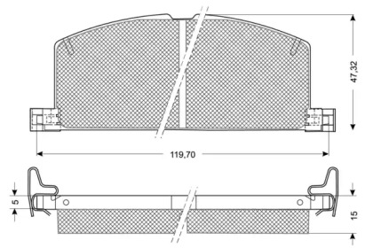 Комплект тормозных колодок PROCODIS FRANCE PF1017