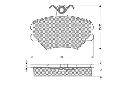 Комплект тормозных колодок PROCODIS FRANCE PF1039