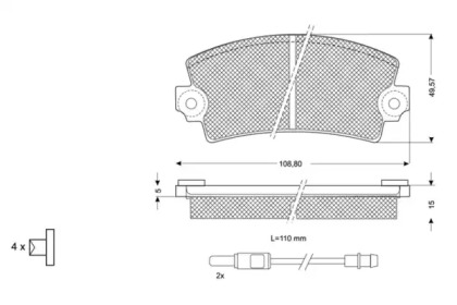 Комплект тормозных колодок PROCODIS FRANCE PF10431