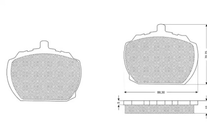 Комплект тормозных колодок PROCODIS FRANCE PF1060