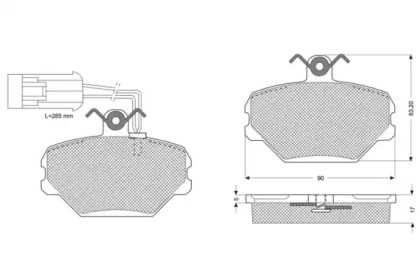 Комплект тормозных колодок PROCODIS FRANCE PF1061