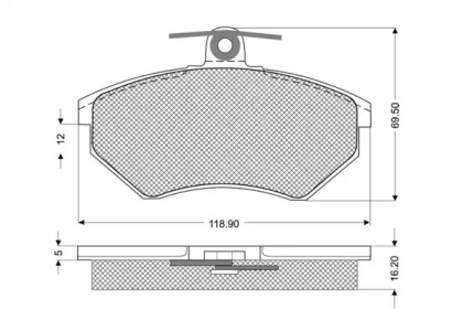 Комплект тормозных колодок PROCODIS FRANCE PF1063