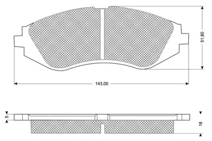 Комплект тормозных колодок PROCODIS FRANCE PF1074