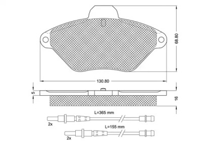 Комплект тормозных колодок PROCODIS FRANCE PF1189