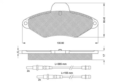 Комплект тормозных колодок PROCODIS FRANCE PF1190