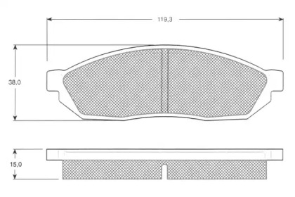 Комплект тормозных колодок PROCODIS FRANCE PF1228