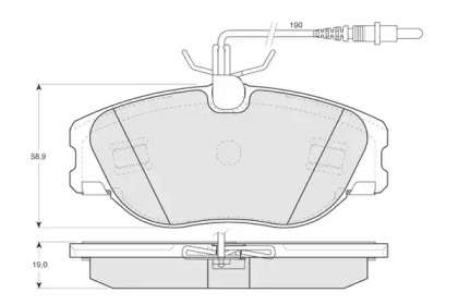 Комплект тормозных колодок PROCODIS FRANCE PF12442