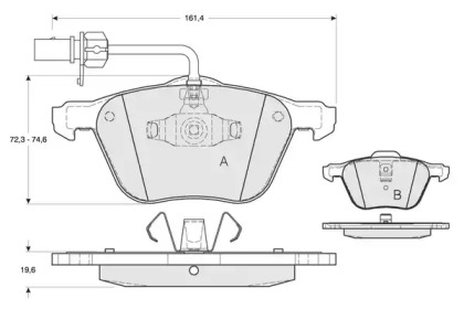 Комплект тормозных колодок PROCODIS FRANCE PF1256