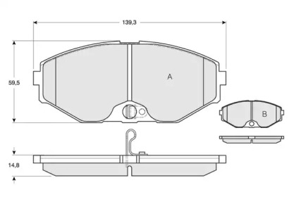 Комплект тормозных колодок PROCODIS FRANCE PF1260