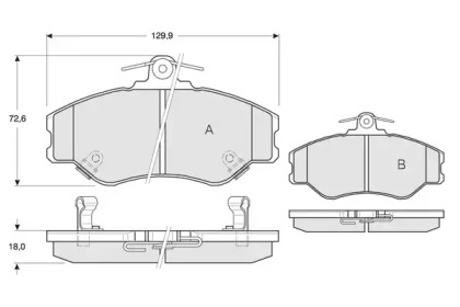 Комплект тормозных колодок PROCODIS FRANCE PF1266