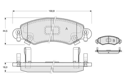 Комплект тормозных колодок PROCODIS FRANCE PF1296