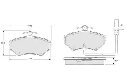 Комплект тормозных колодок PROCODIS FRANCE PF13121