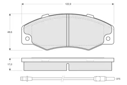 Комплект тормозных колодок PROCODIS FRANCE PF1346