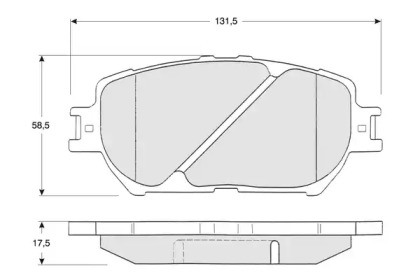 Комплект тормозных колодок PROCODIS FRANCE PF1370