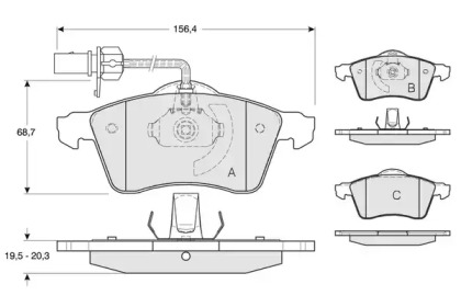 Комплект тормозных колодок PROCODIS FRANCE PF13911