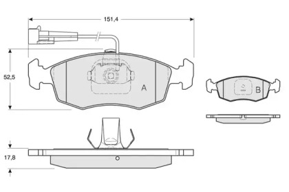 Комплект тормозных колодок PROCODIS FRANCE PF1411