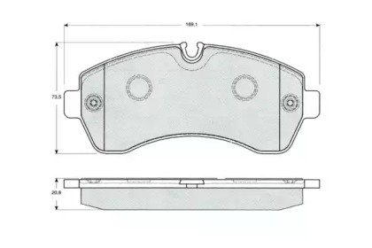 Комплект тормозных колодок PROCODIS FRANCE PF1424