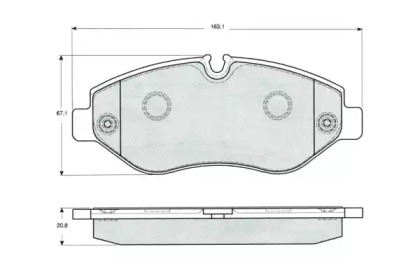 Комплект тормозных колодок PROCODIS FRANCE PF1425