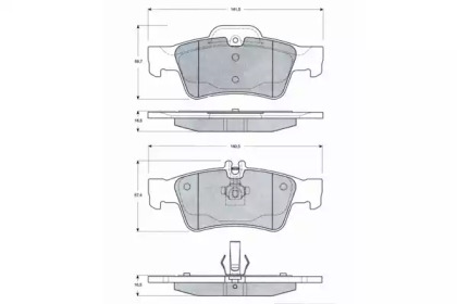 Комплект тормозных колодок PROCODIS FRANCE PF1430