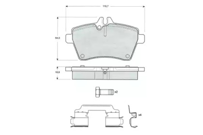 Комплект тормозных колодок PROCODIS FRANCE PF1456