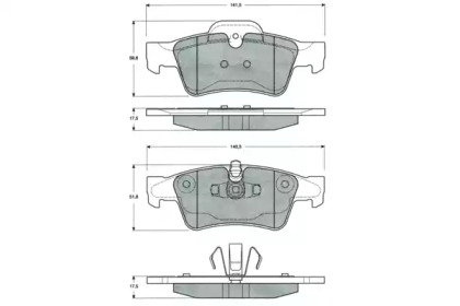 Комплект тормозных колодок PROCODIS FRANCE PF1458