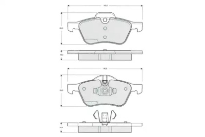 Комплект тормозных колодок PROCODIS FRANCE PF1459