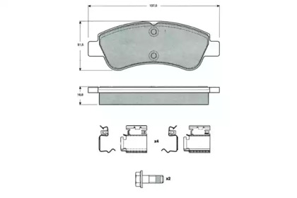 Комплект тормозных колодок PROCODIS FRANCE PF1464