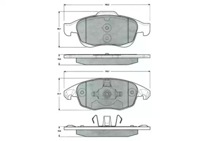 Комплект тормозных колодок PROCODIS FRANCE PF1484