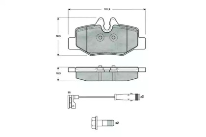 Комплект тормозных колодок PROCODIS FRANCE PF1513