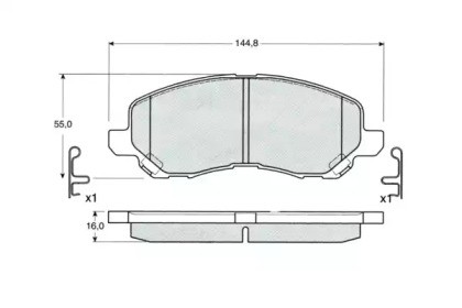 Комплект тормозных колодок PROCODIS FRANCE PF1527