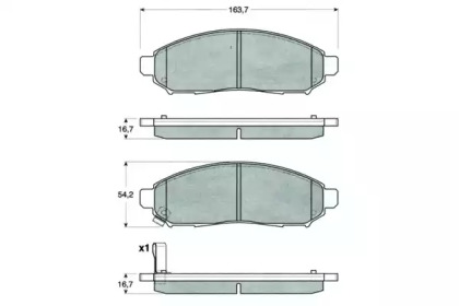 Комплект тормозных колодок PROCODIS FRANCE PF1528