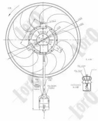 Вентилятор, охлаждение двигателя LORO 037-014-0017