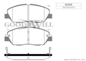 Комплект тормозных колодок GOODWILL 1119 F