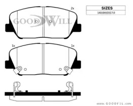 Комплект тормозных колодок GOODWILL 1128 F