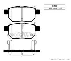 Комплект тормозных колодок GOODWILL 2035 R