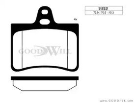 Комплект тормозных колодок GOODWILL 2053 R