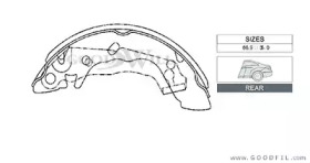 Комплект тормозов GOODWILL 2055 RB