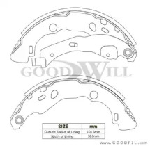 Комплект тормозов GOODWILL 2125 RB