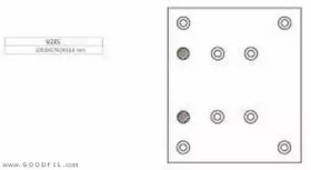 Комплект тормозов GOODWILL 5-11001 F