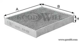 Фильтр, воздух во внутренном пространстве GOODWILL AG 151 CFC