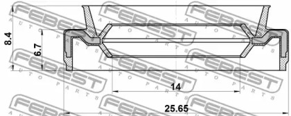 Прокладка, ступенчатая коробка FEBEST 95EAY-15250708X